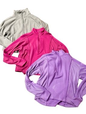 Lot of 3 Active Quarter Zip Pullovers Jockey Danskin